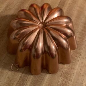 Vintage Copper Jello Mold Bundt